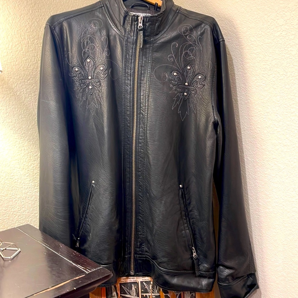 Archaic faux Leather Jacket